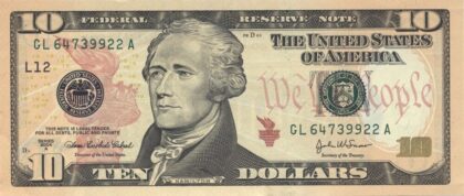 Buy USD $10 Bills Online